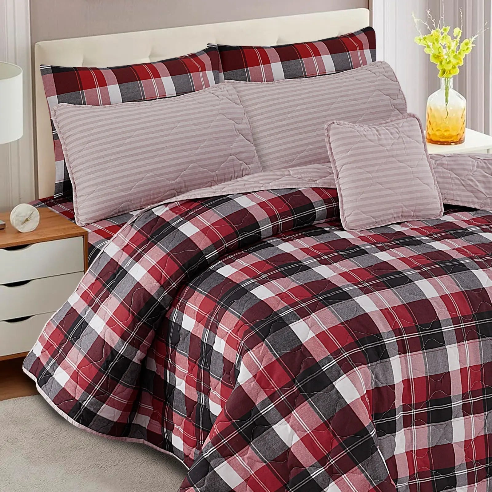 Classic Red 7-Pcs Cotton Punch